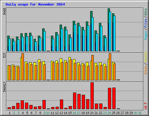 Daily usage for November 2024