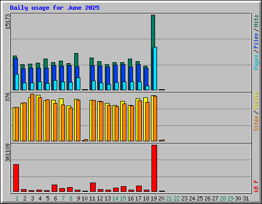 Daily usage for June 2025