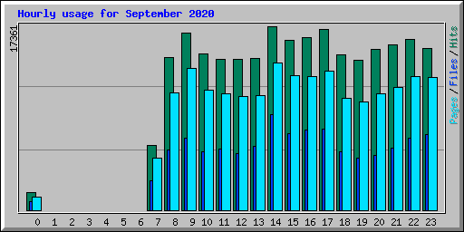 Hourly usage for September 2020