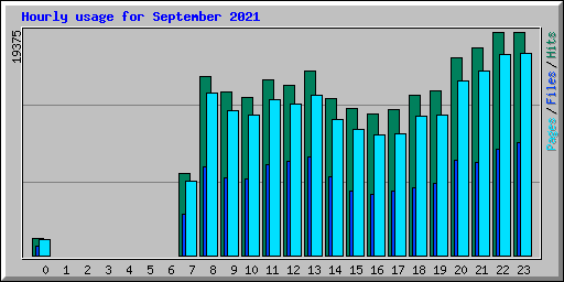 Hourly usage for September 2021