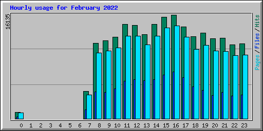 Hourly usage for February 2022