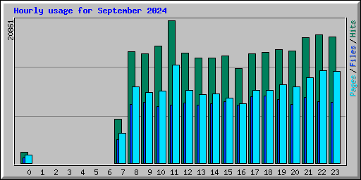 Hourly usage for September 2024