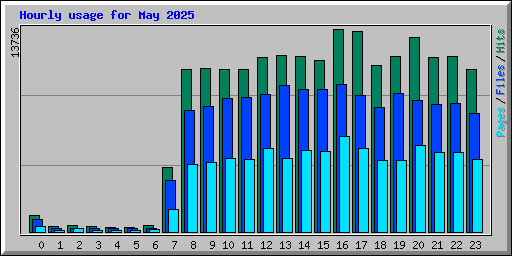 Hourly usage for May 2025