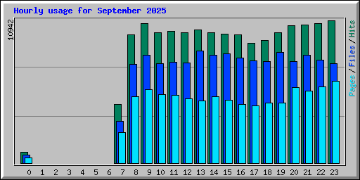Hourly usage for September 2025