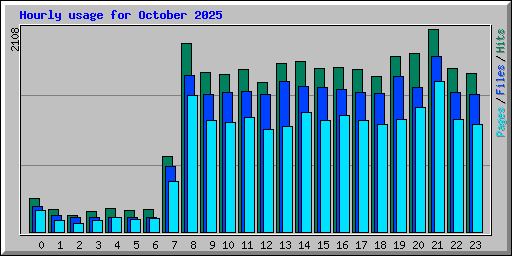 Hourly usage for October 2025