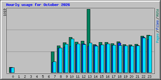 Hourly usage for October 2026